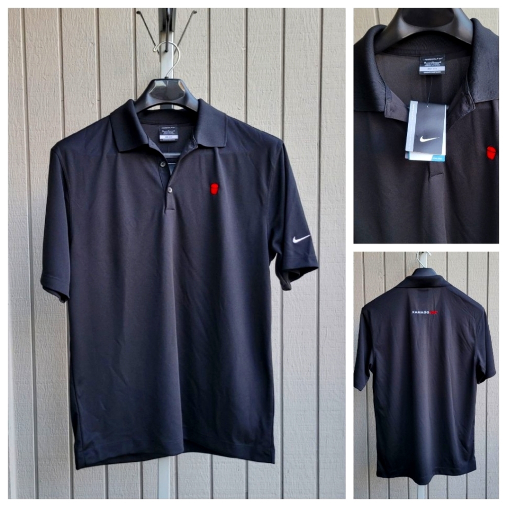 Nike | Stay Cool Dri-Fit Golf Polo Black NEW Embroidery Short Sleeve Drif…